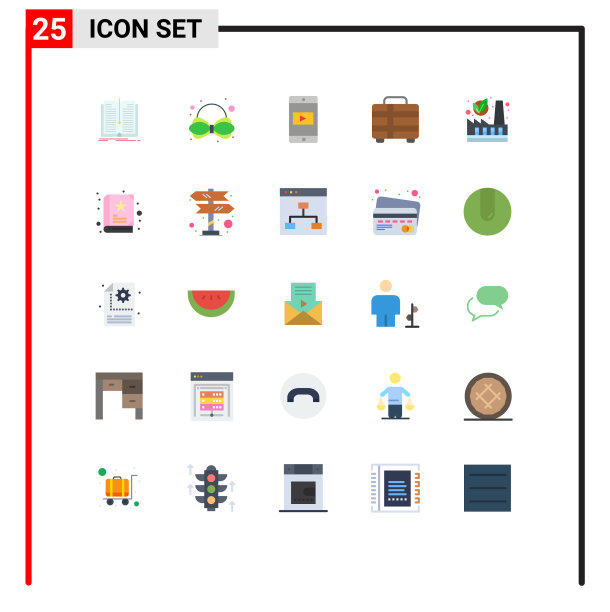 设置25个商业平面颜色包的力量图片下载