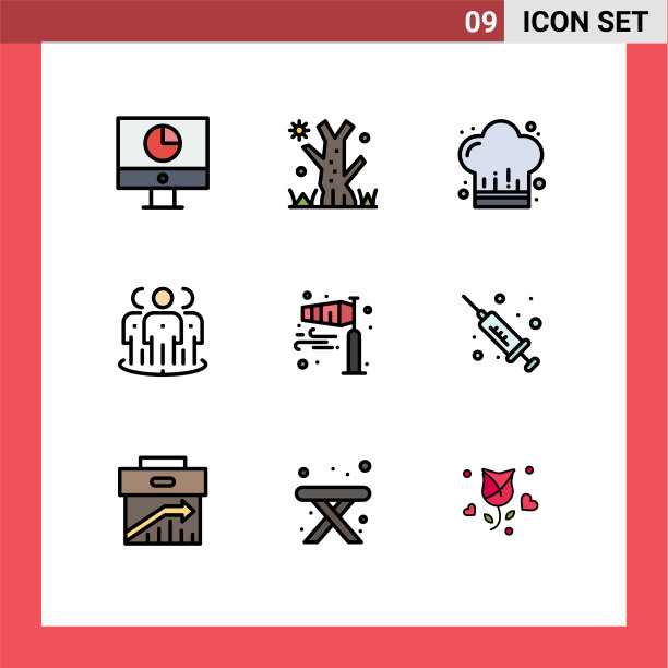 设置9商业填充线平面颜色包图片下载