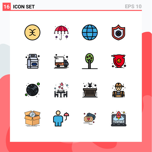 16 .用户界面平色填充线包图片下载