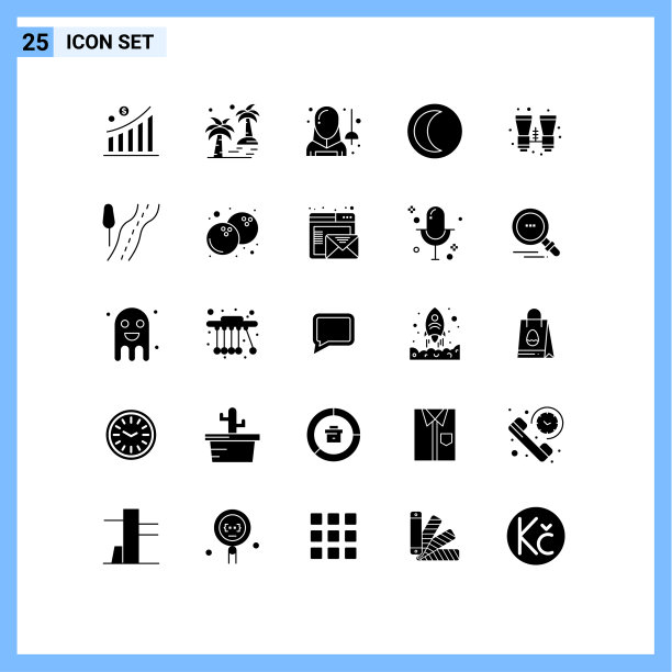 股票图标包25行符号和符号图片下载