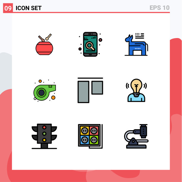 填充线平色包9个通用符号图片下载