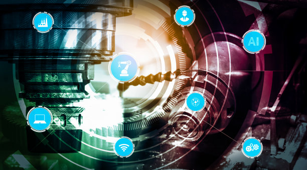 工业4.0技术概念——第四次工业革命的智能工厂图片下载