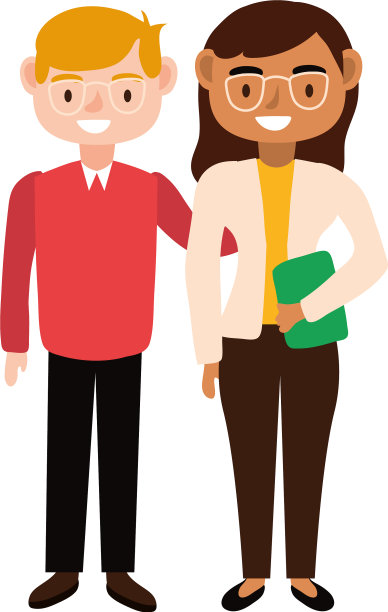 教师、夫妇、工人的虚拟角色图片下载