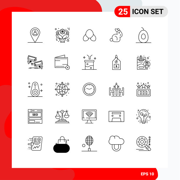 25线概念为网站移动和应用食品图片下载