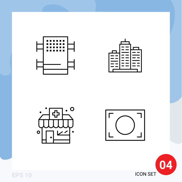 移动界面线设置4个象形图架图片下载