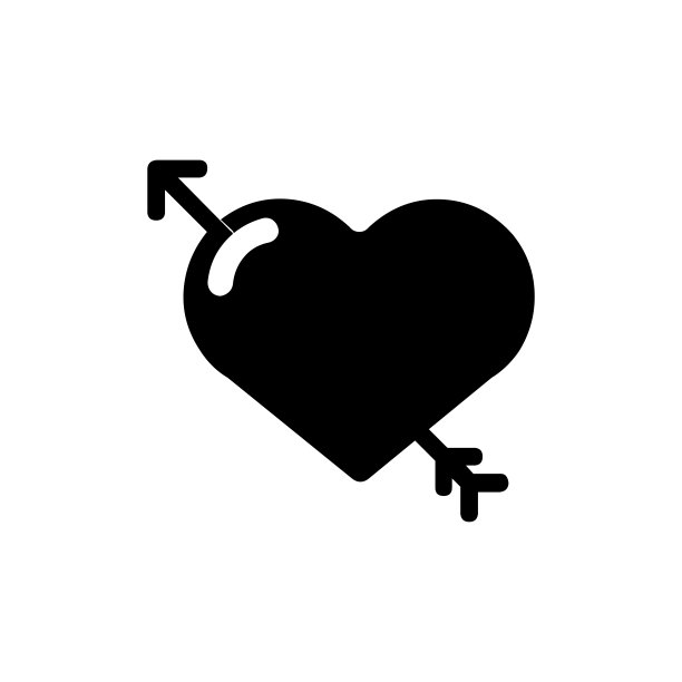 爱心之箭矢量图标，扁平表情符号图片下载
