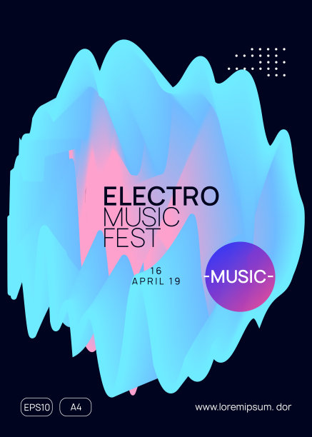 夏季音乐节传单和音乐海报。图片下载