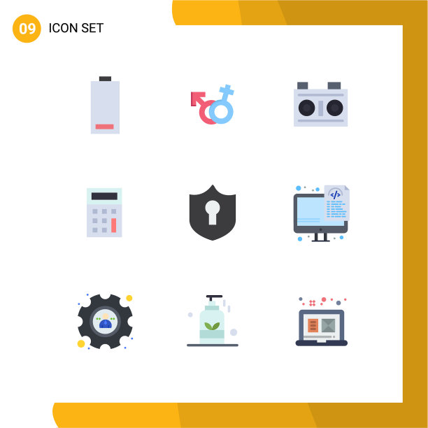 9 .主题平色和可编辑的符号图片下载