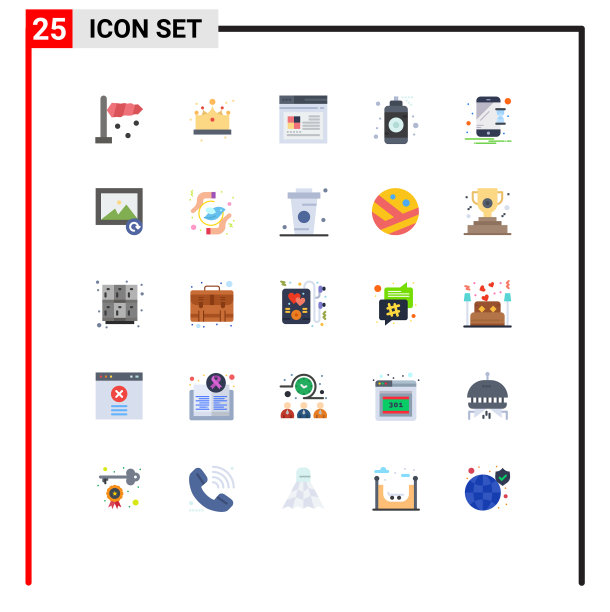 象形图设置25个简单的单色移动图片下载