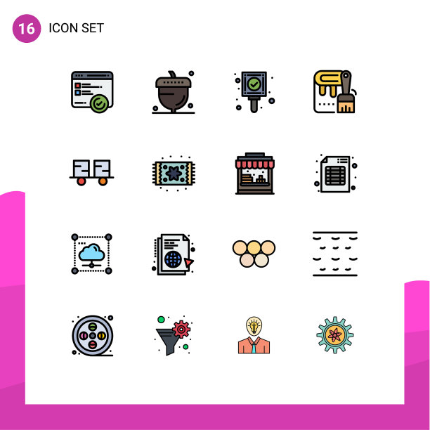 用户界面包16基本平色填充图片下载