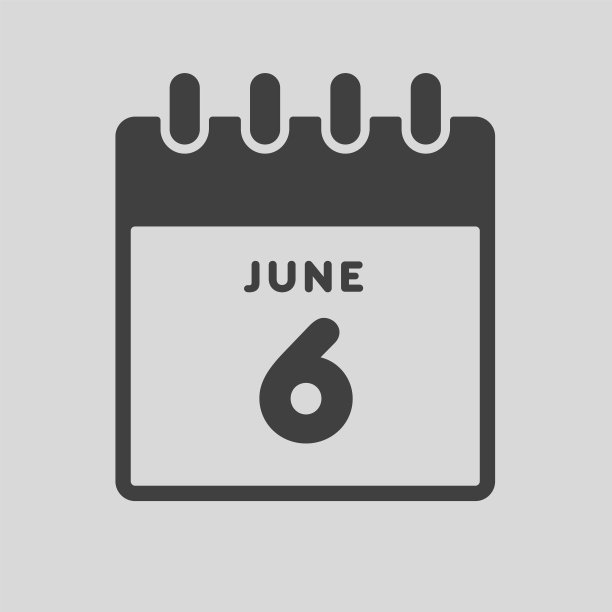 图标日日期6月6日，模板日历页图片下载