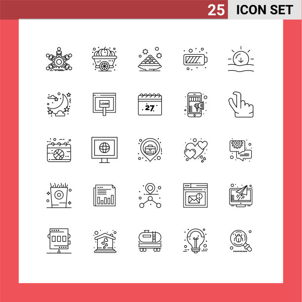 用户界面包25条基本线能量图片下载