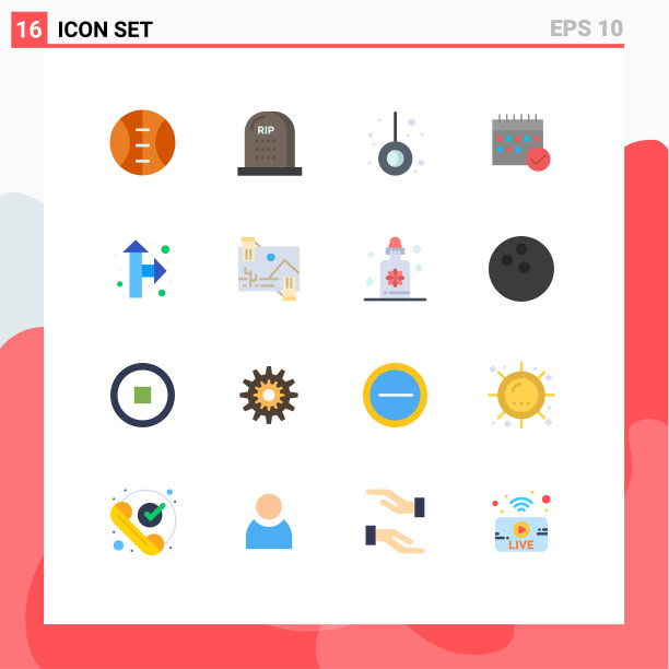 设置16个商业平面颜色包图片下载