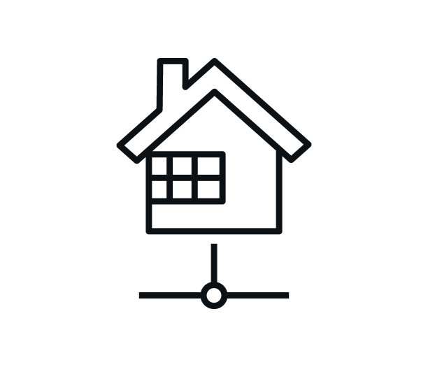 房屋建筑线图标。可编辑的轮廓。像素是完美的。移动和网络。图片下载