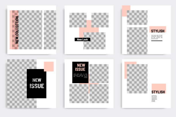 最小的布局设计背景在黑桃白色框架颜色。可编辑的正方形几何形状旗帜模板为社会媒体的帖子，故事，故事，传单，看书杂志。图片下载