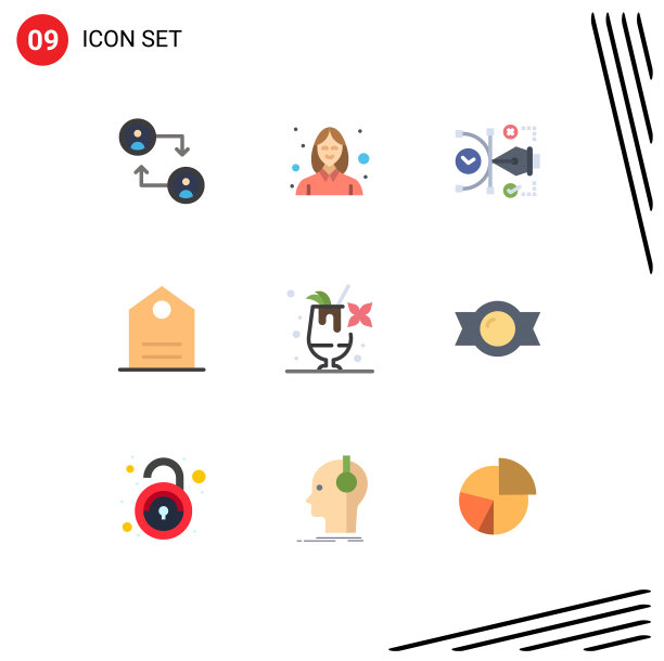 9 .创意图标的现代标志和符号图片下载