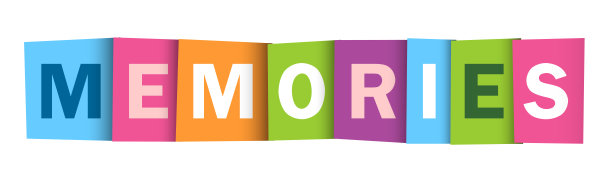 回忆彩色字体横幅图片下载