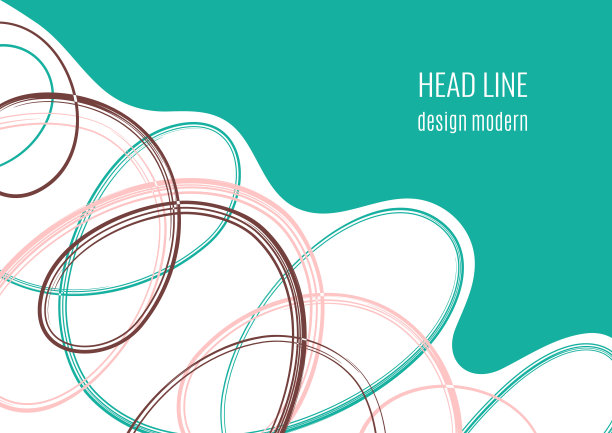 杂乱的白色涂鸦，彩色波浪，文字空间。创意模板为您的设计。向量图片下载