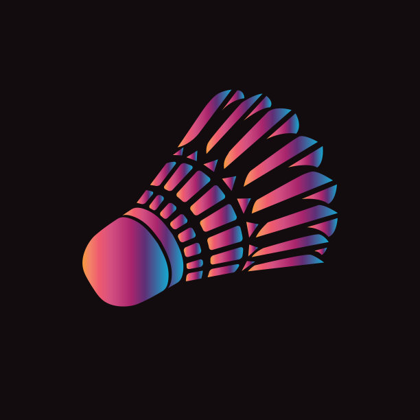 羽毛球或羽毛球球。程式化的创意素材图片