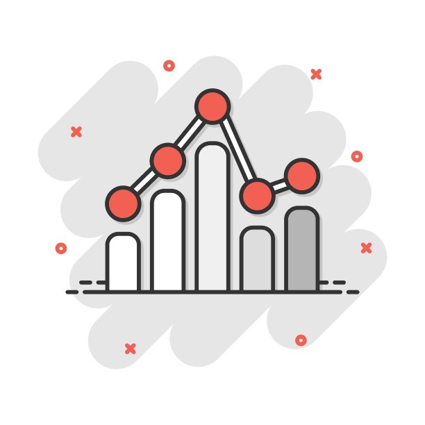 矢量卡通商业图形图标在漫画风格。图表、符号、插图、象形文字。图企业喷溅效果概念。图片下载