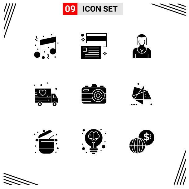 9个适用于网络和移动的通用实体符号图片下载