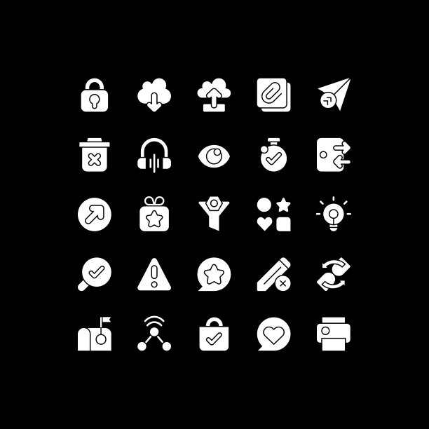 界面元素白色字形图标设置为暗模式图片下载