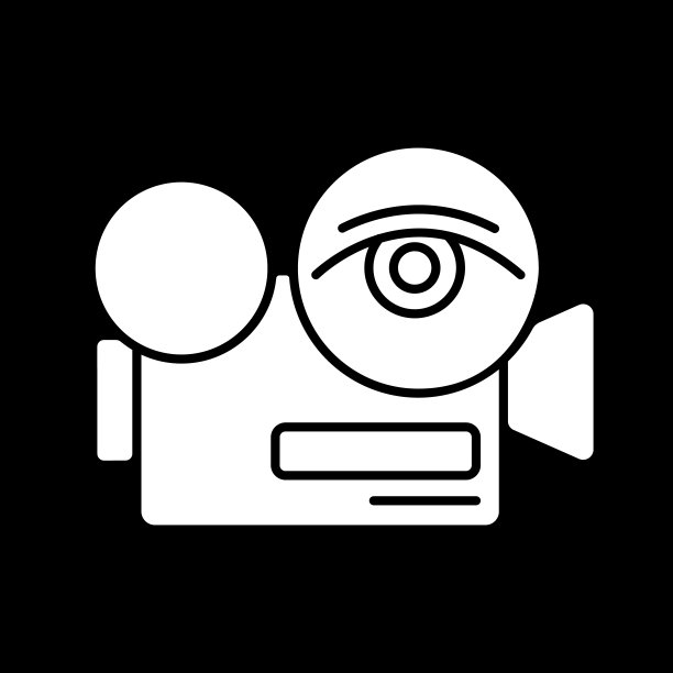 艺术电影黑暗模式字形图标图片下载