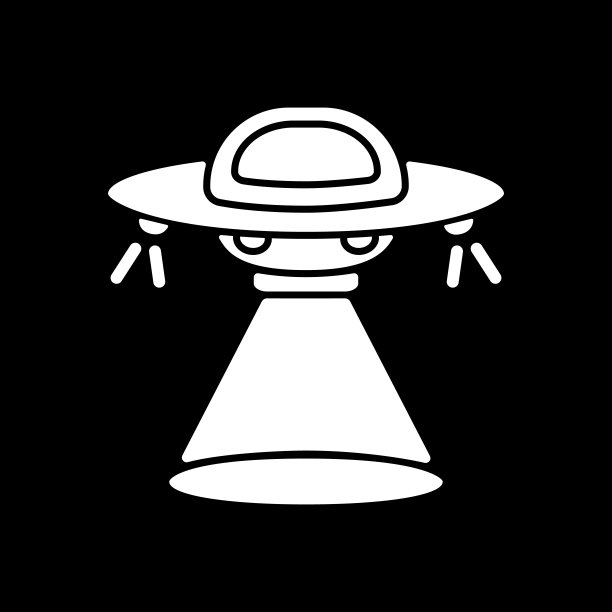 科幻小说黑暗模式的字形图标图片下载