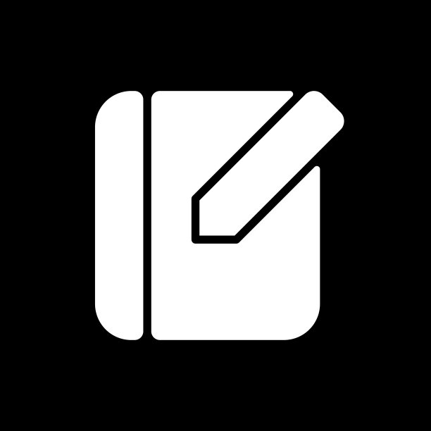 笔记本应用程序暗色模式字形图标图片下载