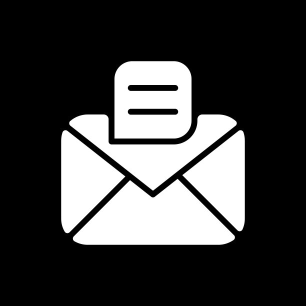 消息应用程序暗模式字形图标图片下载