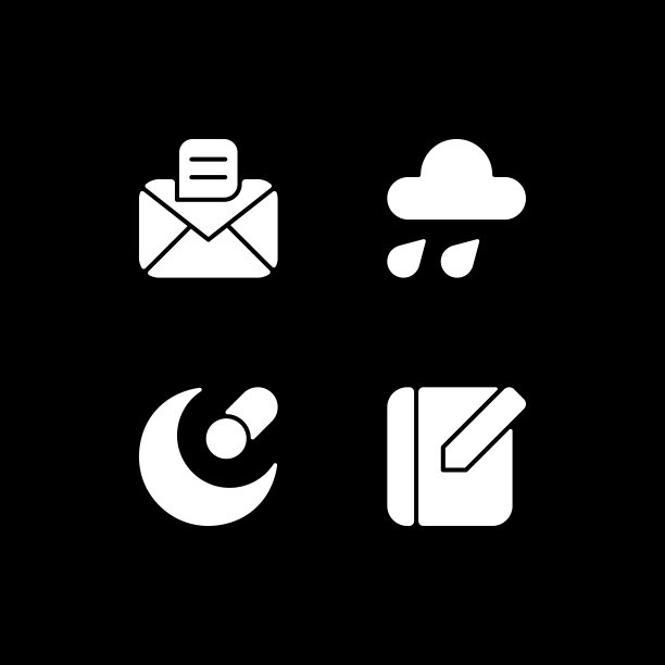 移动界面白色字形图标设置为暗模式图片下载