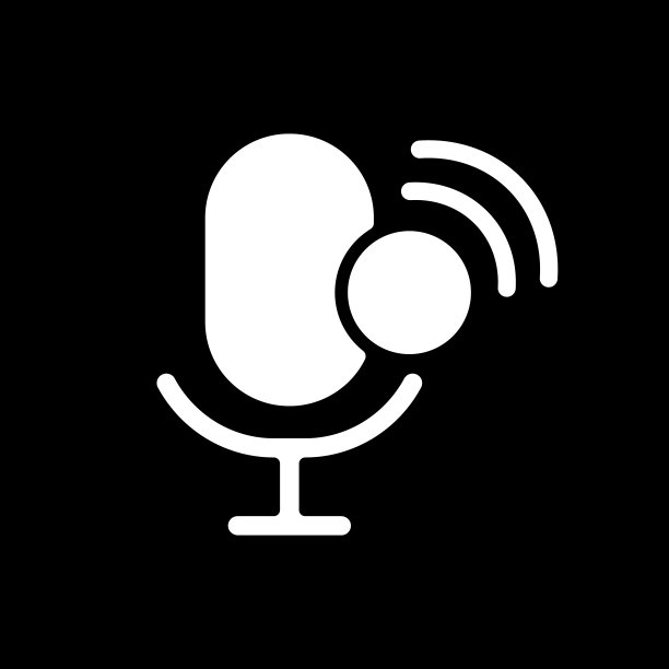 语音助手应用程序暗模式字形图标图片下载