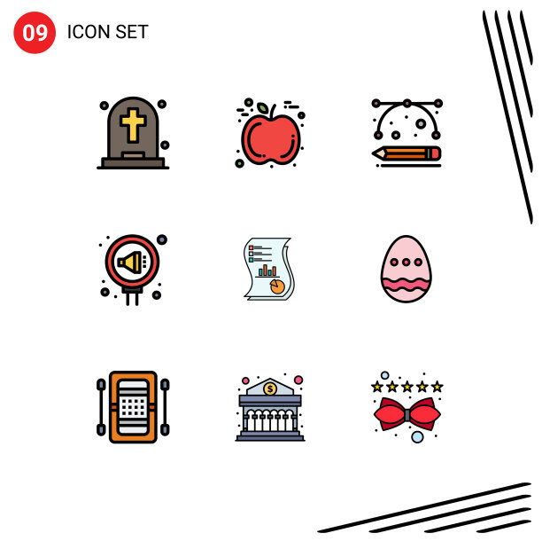 第九组填充线和平色标志图片下载