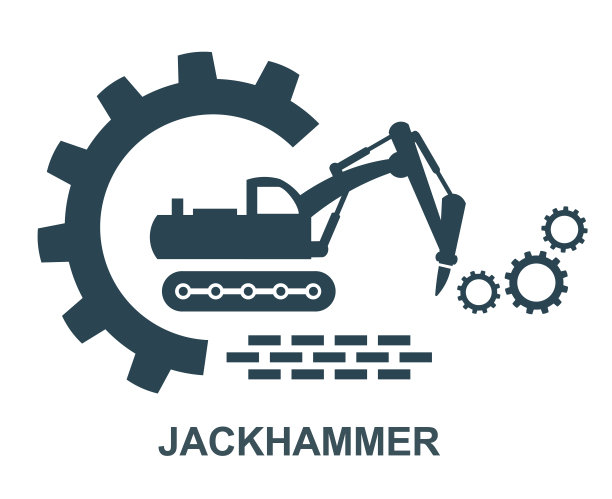 矢量图标拖拉机锤标志。建筑及特种设备、拖拉机。图片下载