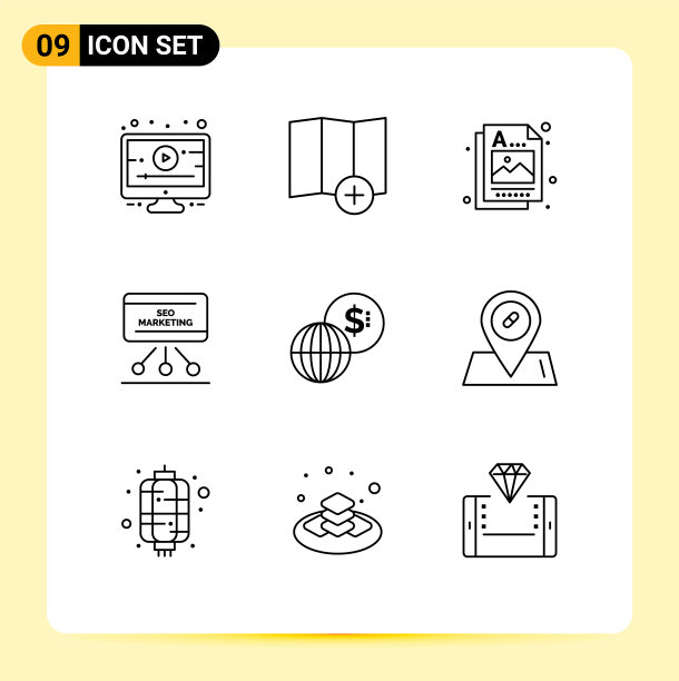 为市场业务设置9个网格大纲图片下载