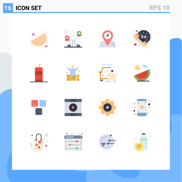 16平色概念为网站移动和图片下载