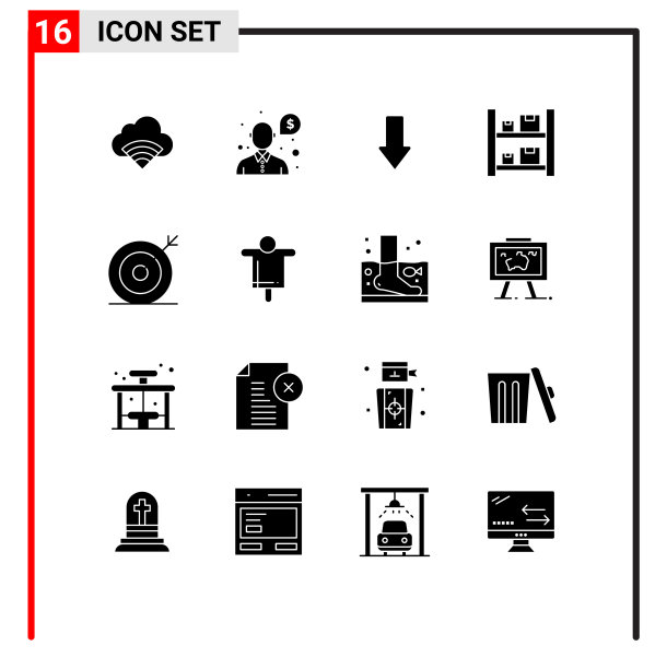 16个创意图标的现代标志和符号图片下载