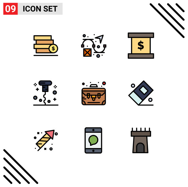 设置9商业填充线平面颜色包图片下载