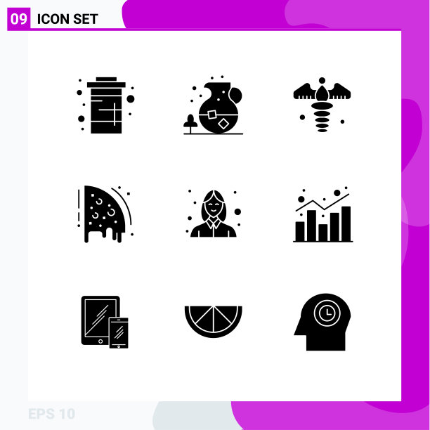 9 .创意图标的现代标志和符号图片下载