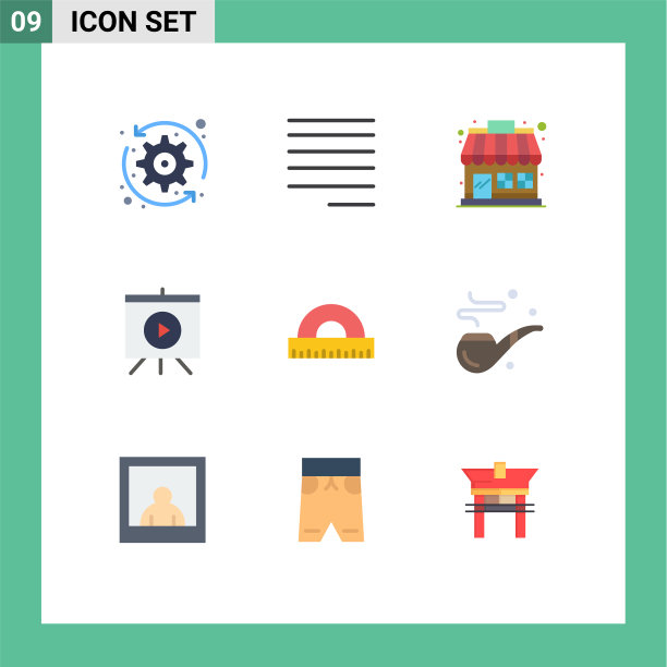 9 .平面色彩概念的网站，移动和应用程序图片下载