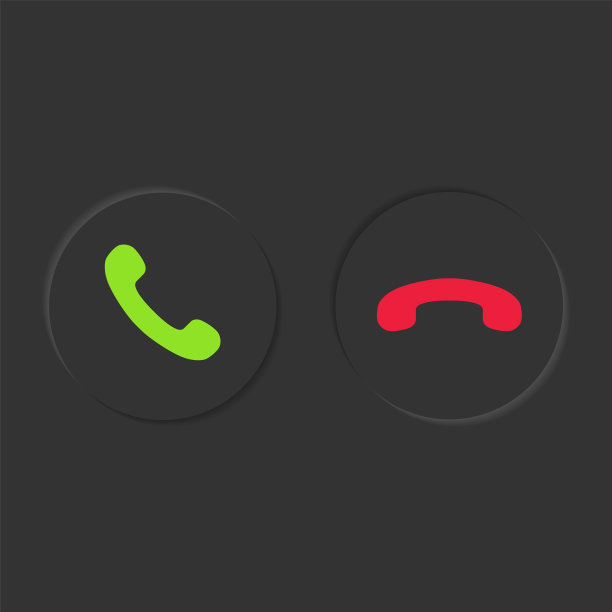 绿色按钮呼叫和红色按钮呼叫。绿色和红色的电话图标图片下载