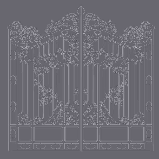 白色的门图片下载