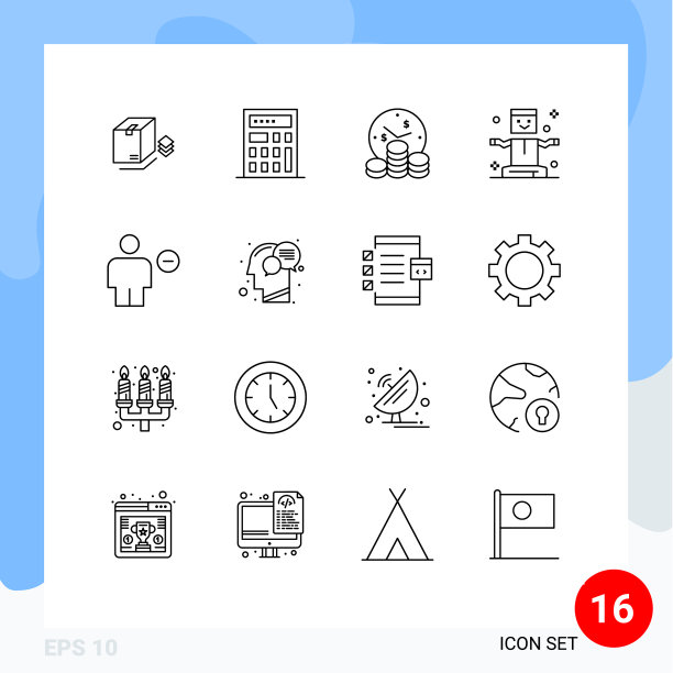 第十六组勾勒出减号的符号和符号图片下载