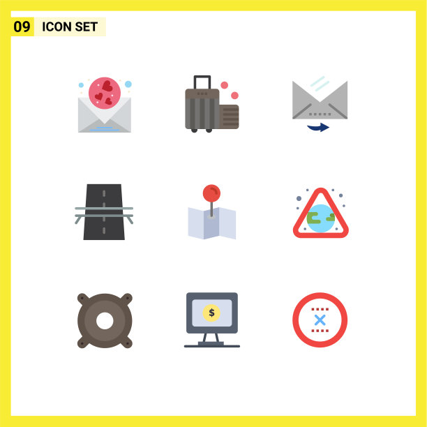 为地图网格设置9个商业平面颜色包图片下载