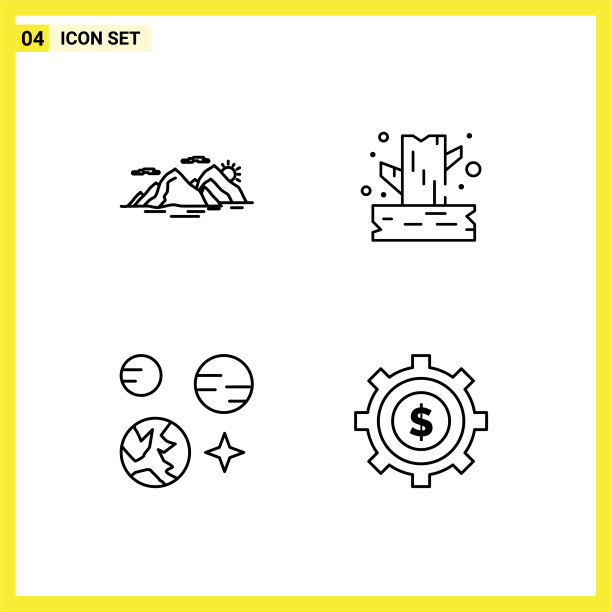 现代集4填充线平色象形文字图片下载