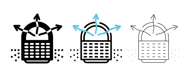 空气净化器机器图标。可编辑线形状。图片下载