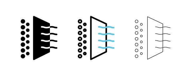 空气滤清器滤清器图标。可编辑线形状。图片下载
