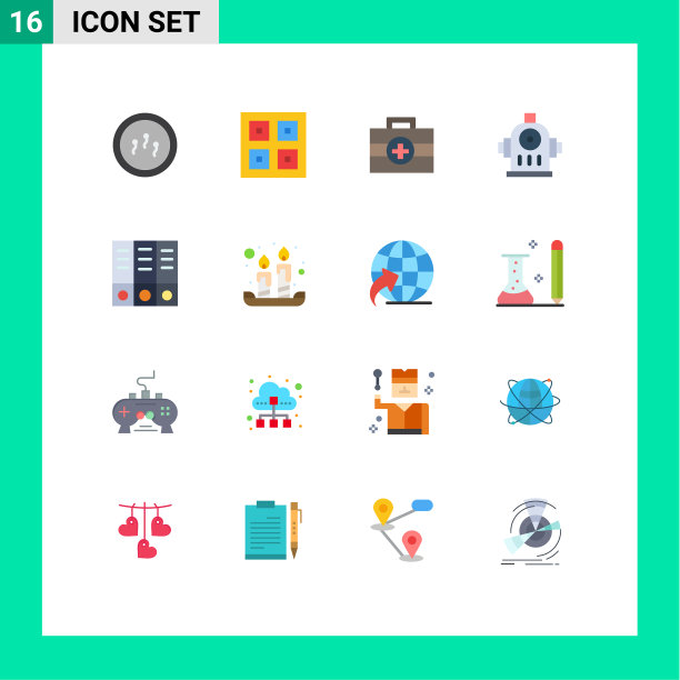 为文档设置的16组现代平面颜色图片下载