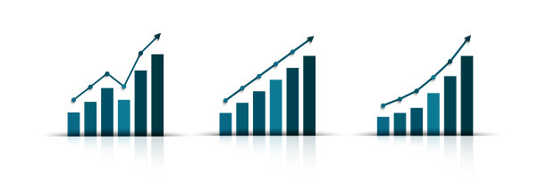 图表中流行的平面风格。矢量图图片下载