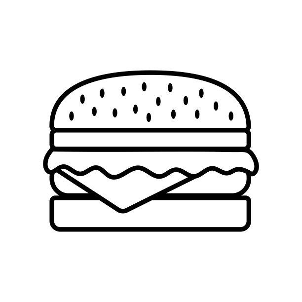 汉堡汉堡标志图标设计图片下载